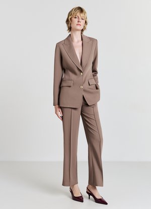 Calliope MONOPETTO DUE BOTTONI ORO - Blazer - tortora