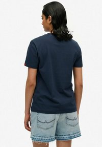 Superdry & Co VINTAGE LOGO NEON - Camiseta estampada - eclipse navy