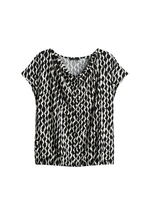 OPUS, LOOSE PRINTED DRAPE - T-Shirt print - black