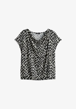 OPUS, LOOSE PRINTED DRAPE - T-shirt print - black