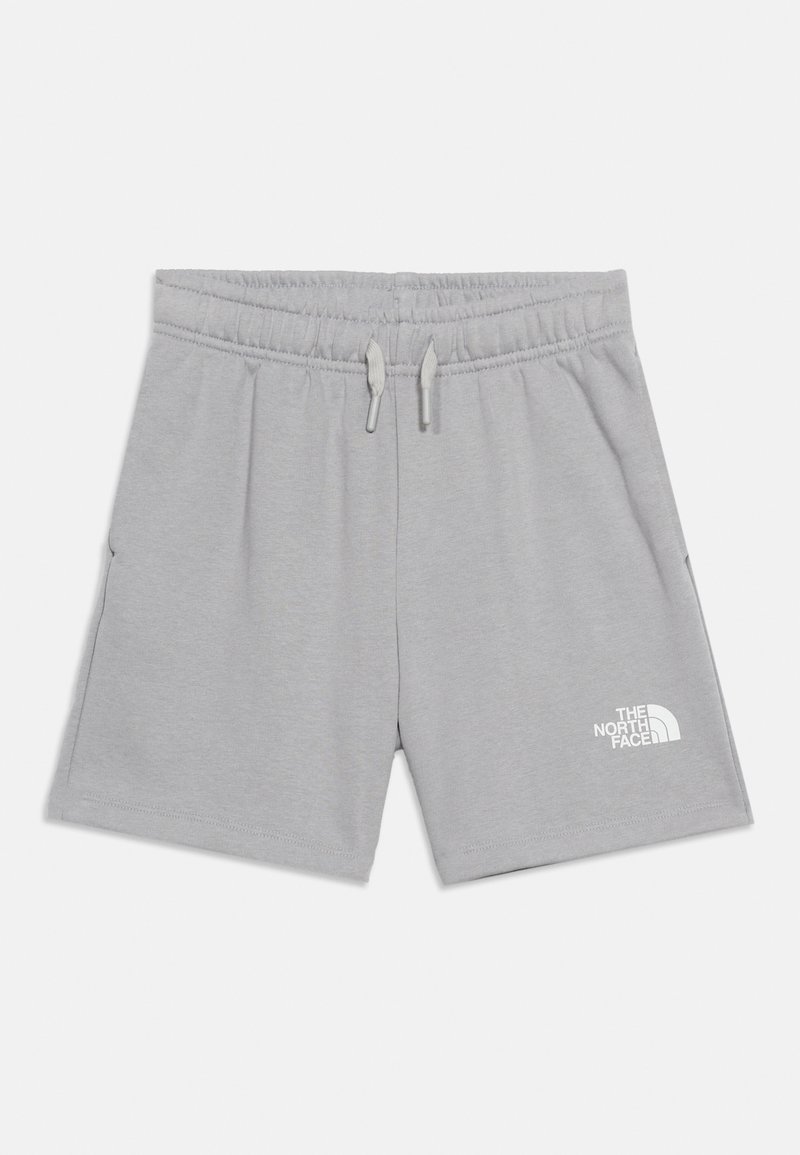 Ανοιχτό γκρι καθημερινό σορτς με ελαστική μέση, κορδόνι, πλαϊνές τσέπες και λευκό λογότυπο The North Face στο μπροστινό δεξί πόδι.
