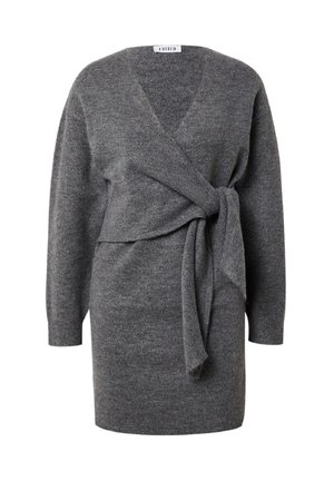 EDITED LORAN - Strickkleid - graumeliert dunkelgrau