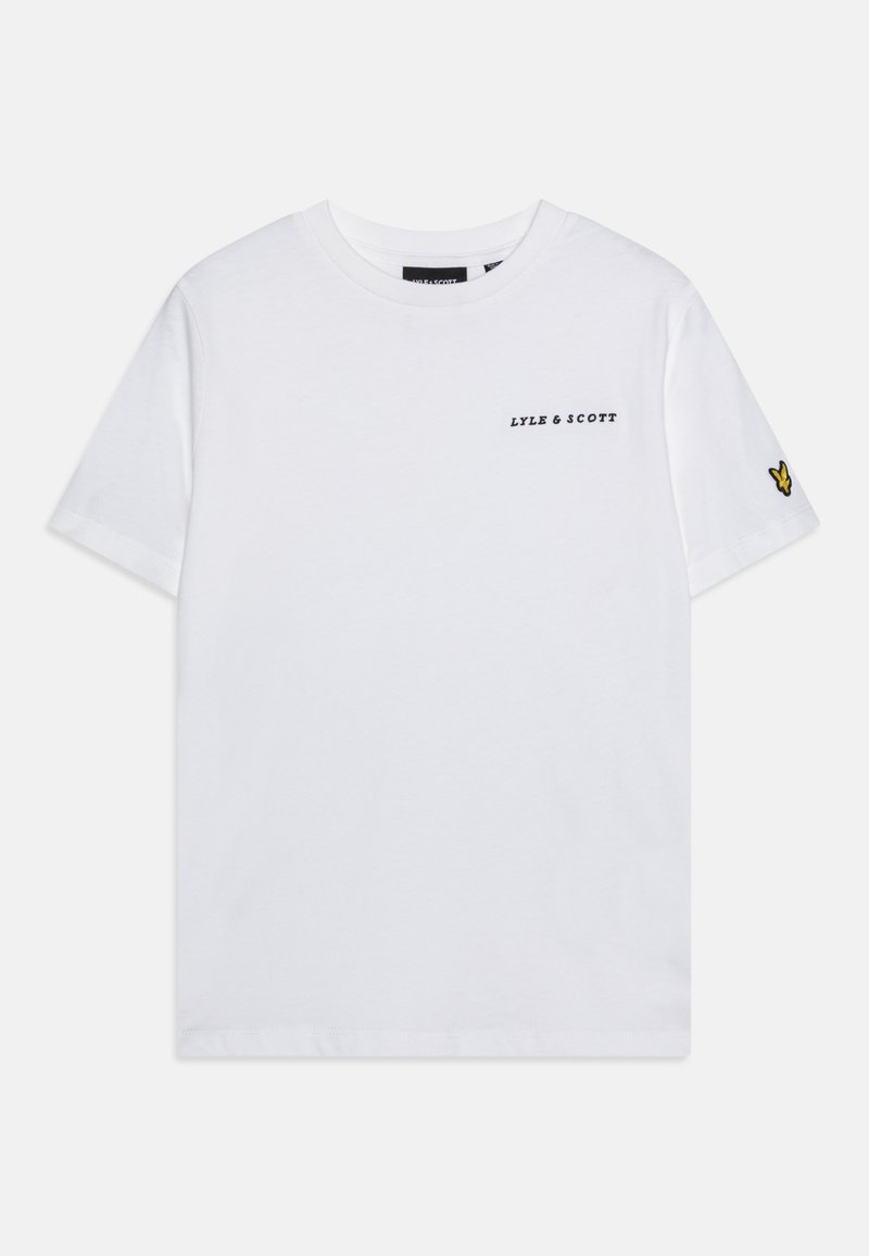 Lyle & Scott SCRIPT EMBROIDERED - Tricou basic - white/alb - Zalando.ro