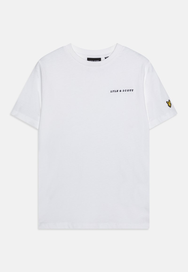 Calhoun Scott Script Lyle & Scott SCRIPT EMBROIDERED - Tricou basic - white/alb - Zalando.ro