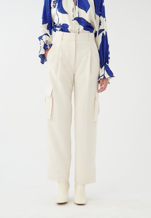 CARITADEA - Pantaloni cargo - creme