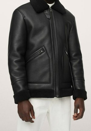 Kunstlederjacke - black