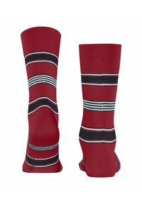 FALKE Marina Stripe - Calze - scarlet