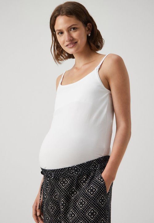 Top Nursing Esprit Maternité - Bretelles Spaghetti, Coton Élasthanne - Allaitement Discrèt