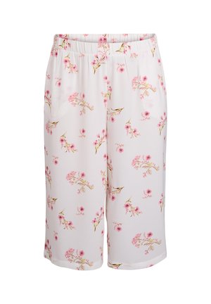 Zizzi CULOTTE WITH PRINT - Pantaloni - white flower