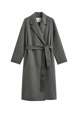 GANT, HANDSTITCHED BELTED COAT - Mantel - charcoal melange
