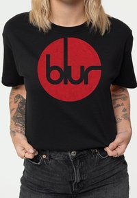 Paradiso Clothing BLUR CIRCLE BAND UNISEX - Print T-shirt - black