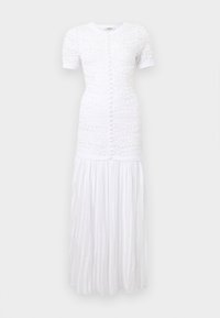 ROBE LONGUE MC FLEURS BAS POINTELLE - Robe longue - blanc