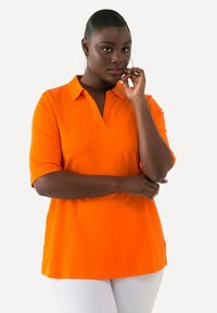 Ulla Popken SHORT SLEEVE - Polotričko - light orange