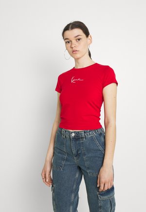 SMALL SIGNATURE TEE - T-shirt con stampa - red