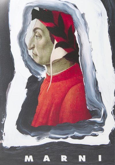 Marni TRIBECA UNISEX - Shopping bag - white/black/arbutus