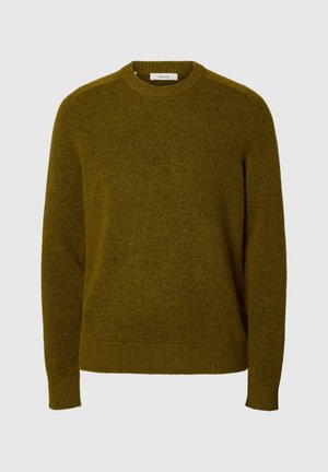 Selected, SLMRAI LS KNIT CREW NECK NOOS - Trui - fir green