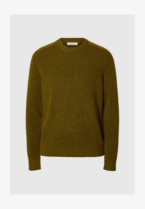 Selected, SLMRAI LS KNIT CREW NECK NOOS - Trui - fir green