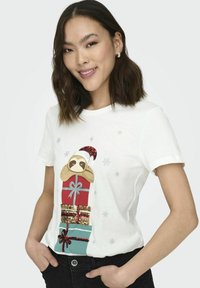 ONLY Camiseta estampada - cloud dancer