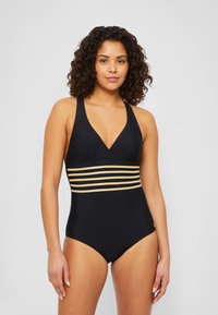 LASCANA - SWIMSUIT YOUNG ELODIE LA - Maudymosi kostiumėlis - black/gold Miniatiūros vaizdas 1