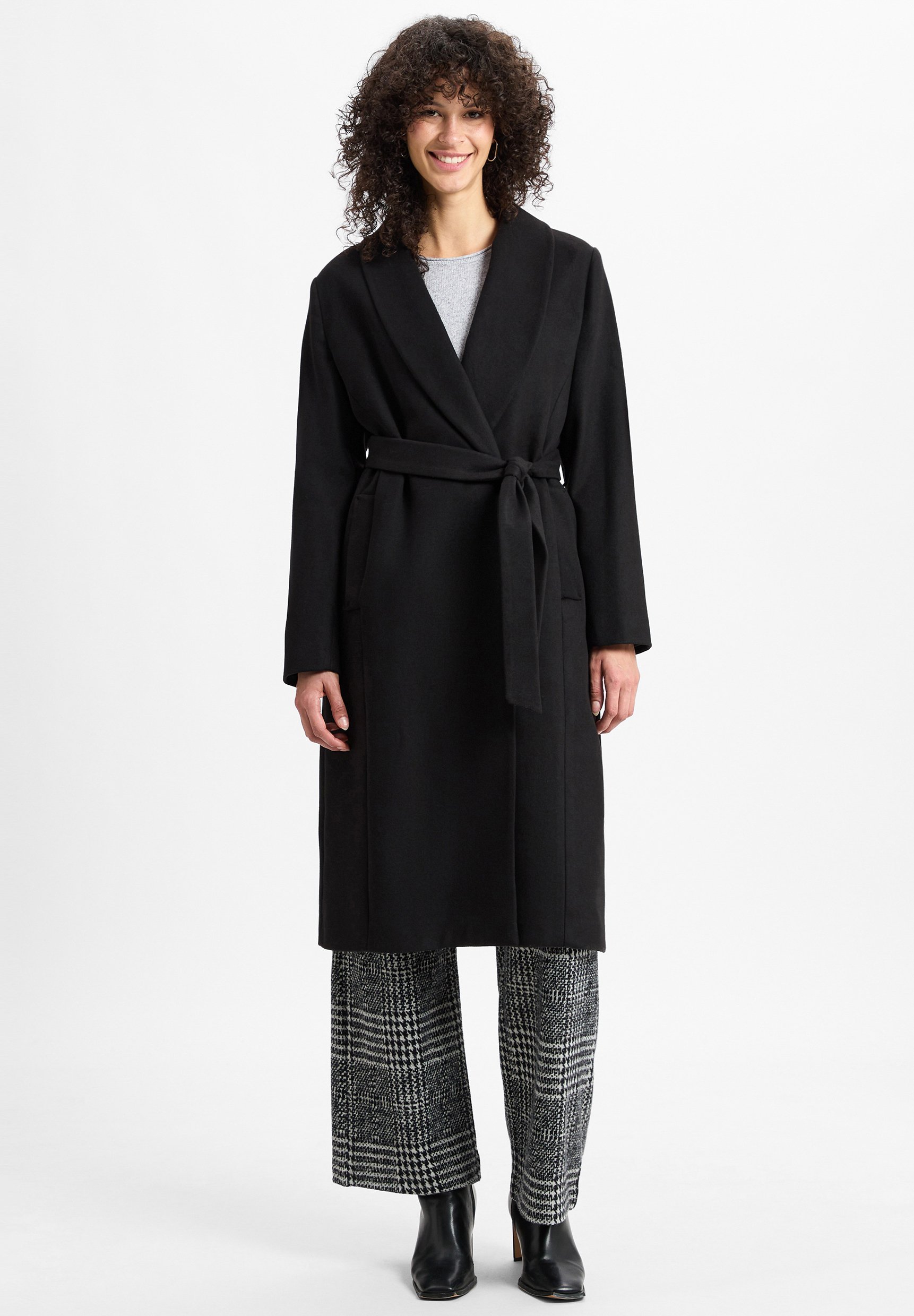 More More Klassischer Mantel schwarz Zalando