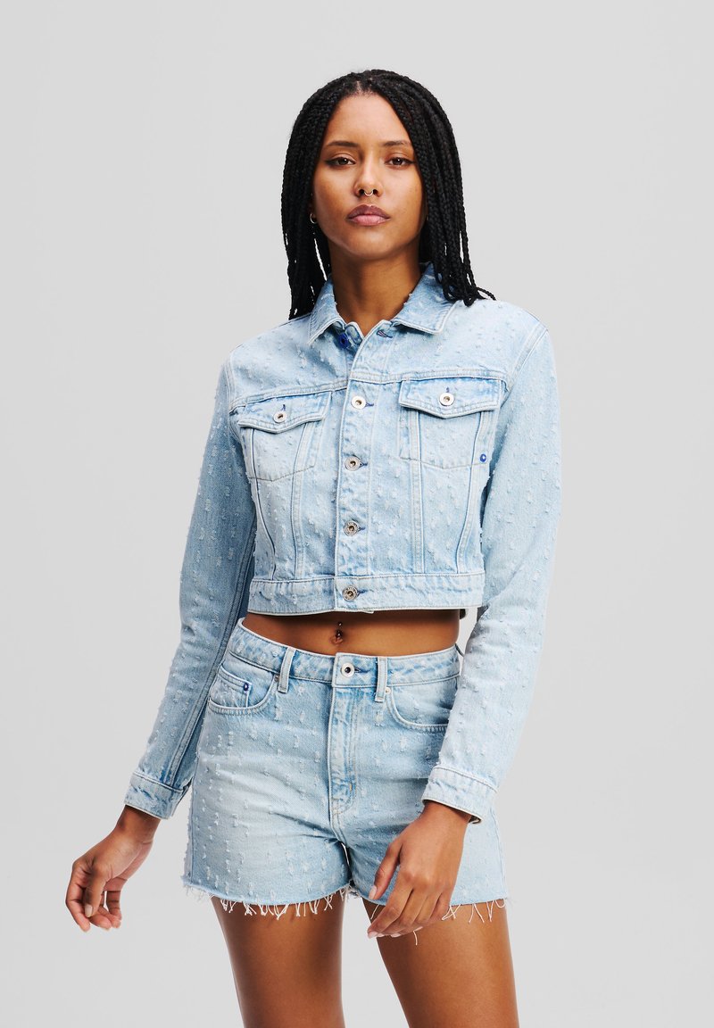 Karl Lagerfeld Jeans Jeansjacke - washed blue boucle