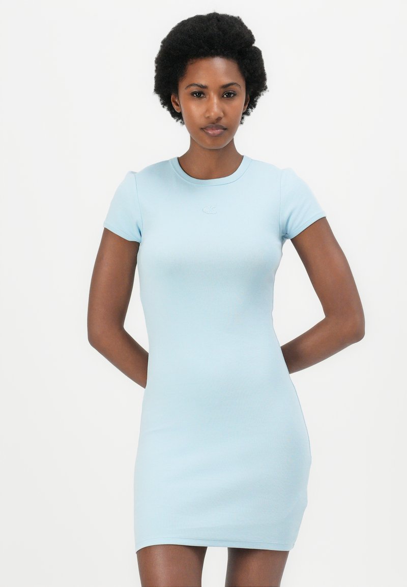 princess polly baby blue dress Calvin Klein Women's Cotton Bodycon Midi Casual Dress (J20J222514PT2 Black