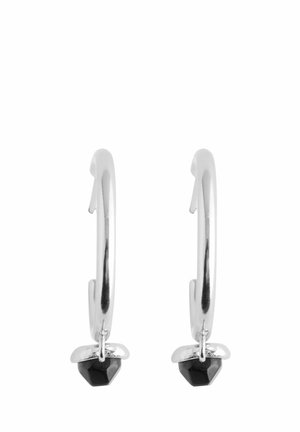 SEMI PRECIOUS HOOP - Cercei - silver tone