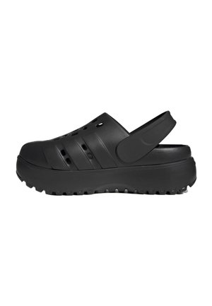 adidas Sportswear ADILETTE PLATFORM CLOG - Bazénové šmýkačky - core black   core black   core black