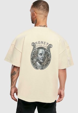 MONEY NEVER LIES ULTRA HEAVY - Print T-shirt - sand