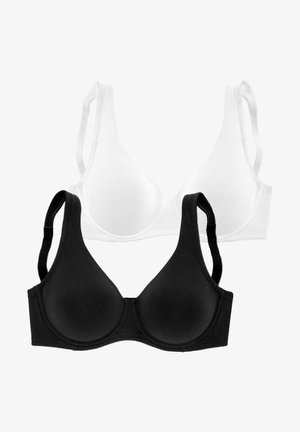 LASCANA 2PACK - Bügel BH - schwarz/weiß