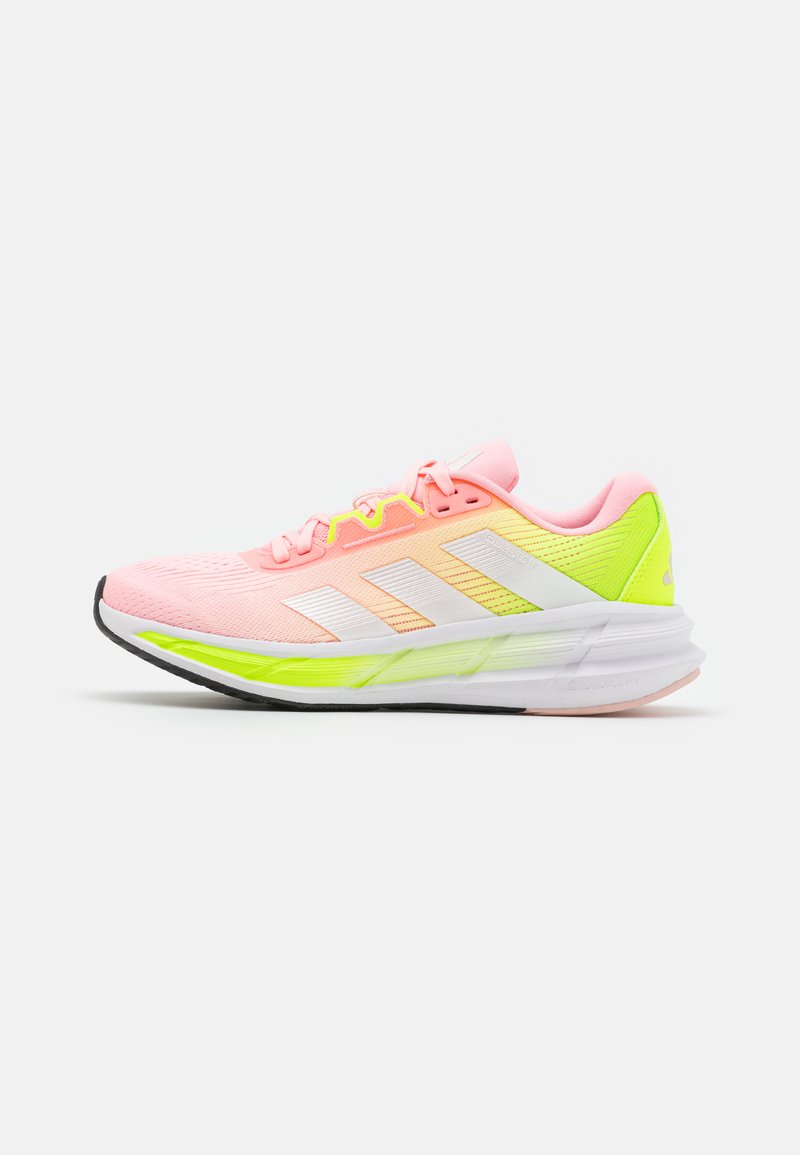 adidas Performance QUESTAR 3  - Tenisice za cestovno trčanje - pink spark/halo silver/lucid lemon