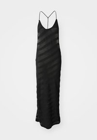 STRIPE DRESS - Stickad klänning - black