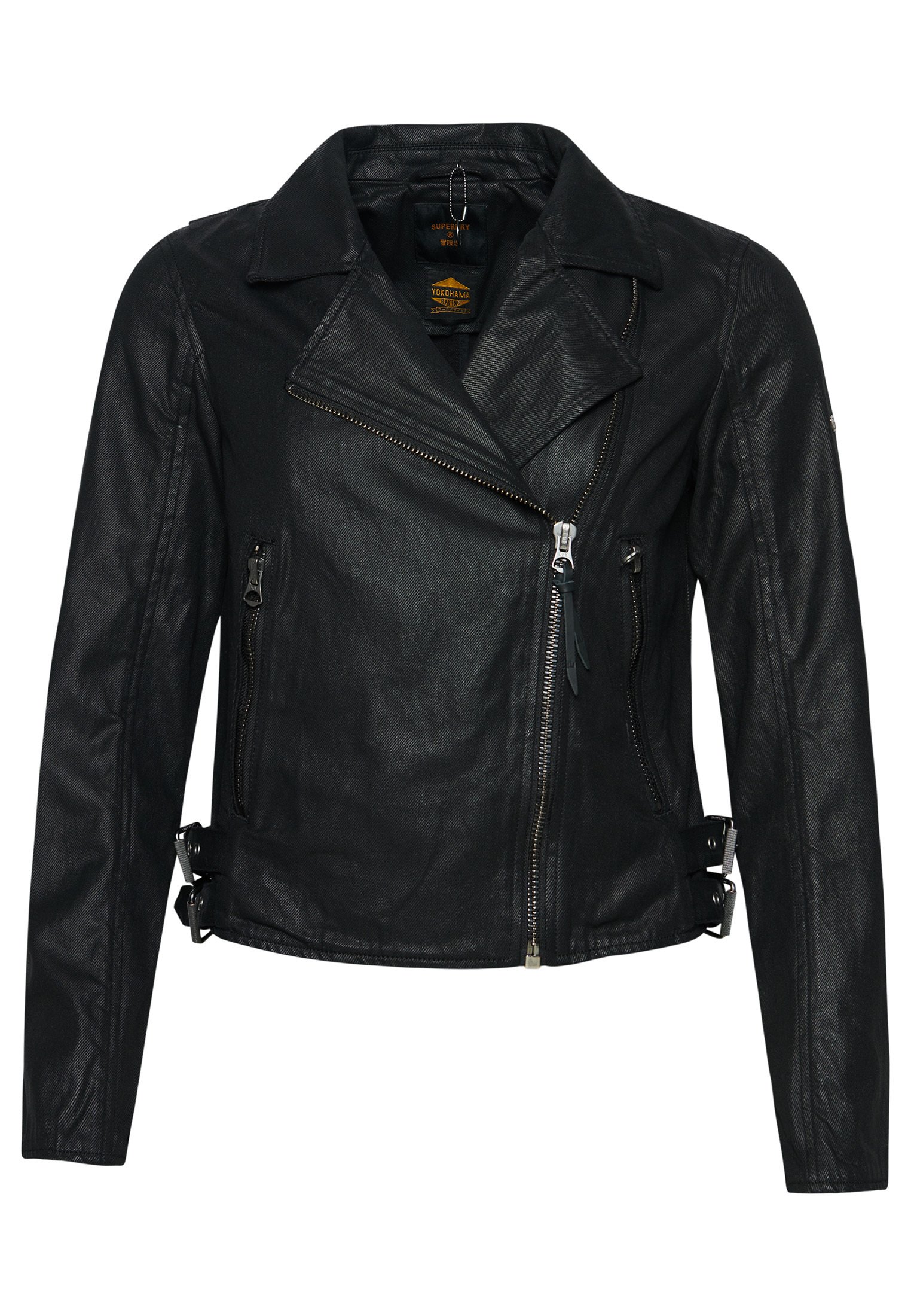 slim fit faux leather jacket womens