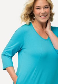 Ulla Popken V-NECK  - Langarmshirt - deep aqua
