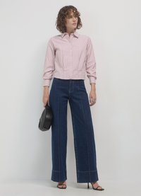 Calliope CROPPED A RIGHE - Camicia - rosa cipria