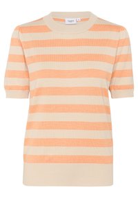 MILA SS BLOCK STRIPE  - Camiseta estampada - fog orange block stripe
