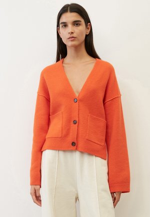 LONGSLEEVE V NECK - Cardigans - sundown orange
