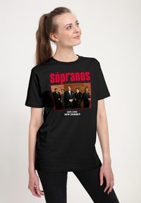 Henry Tiger THE SOPRANOS CAST - Triko s potiskem - black