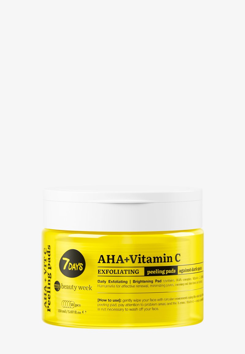 7days - MY BEAUTY WEEK EXFOLIATING PEELING PADS FOR FACE AHA+VITAMIN C - Maseczka, Powiększ