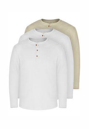 3 PACK - Langarmshirt - beige/weiß/weiß