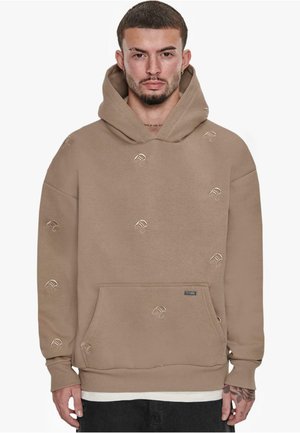 HEAVY ALLOVER EMBO - Hoodie - silvermink