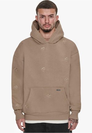 HEAVY ALLOVER EMBO - Kapuzenpullover - silvermink