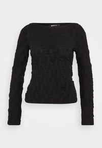TEXTURED LONG SLEEVE - Longsleeve - black