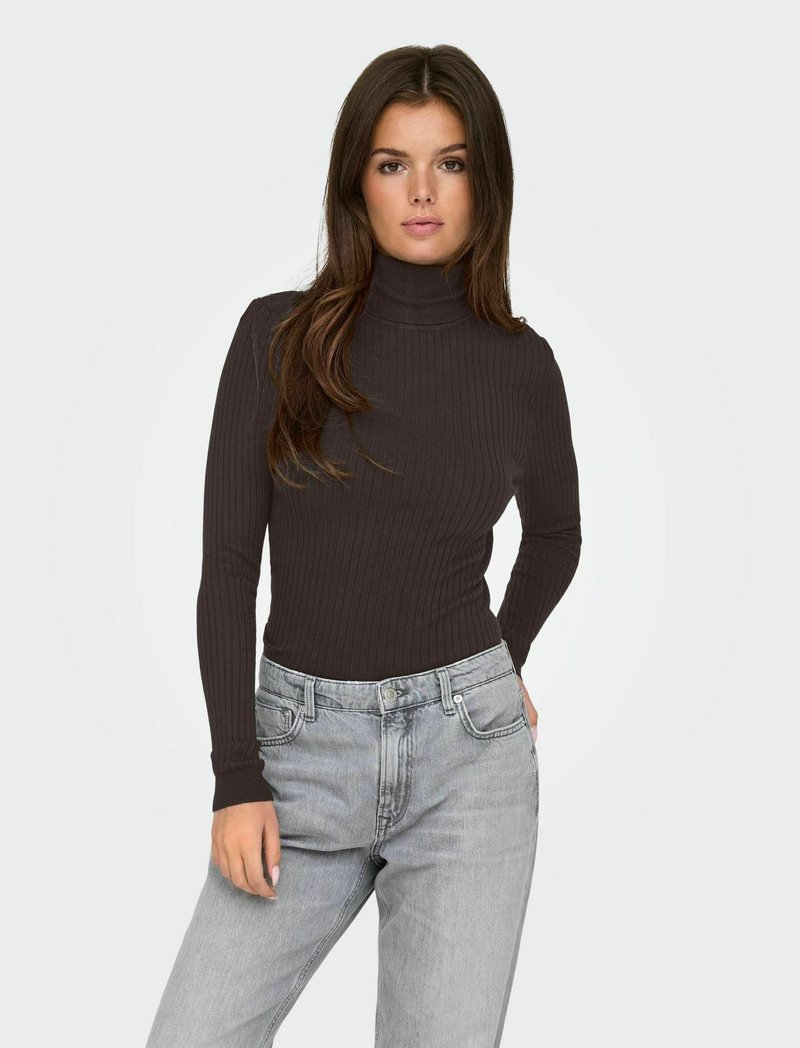 ONLY ONLKAROL ROLL NECK - Trui - chocolate torte