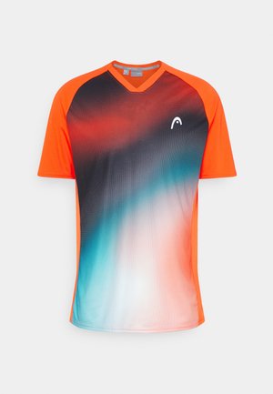 TOPSPIN - Camiseta estampada - orange / multi color