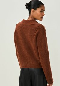 Next SMART COLLARED - Kardigan - brown rust