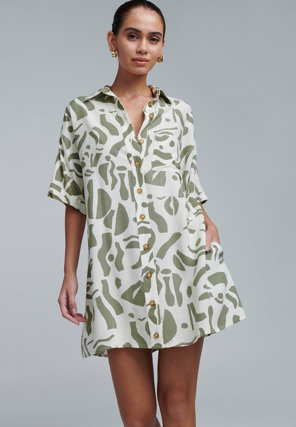 NESSA - Blusenkleid - sage shapes