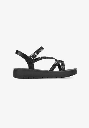 Bosanova TRENZADO - Sandalias de cuña - black