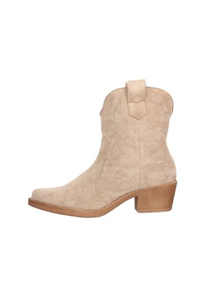 Cowboy/biker ankle boot - natur