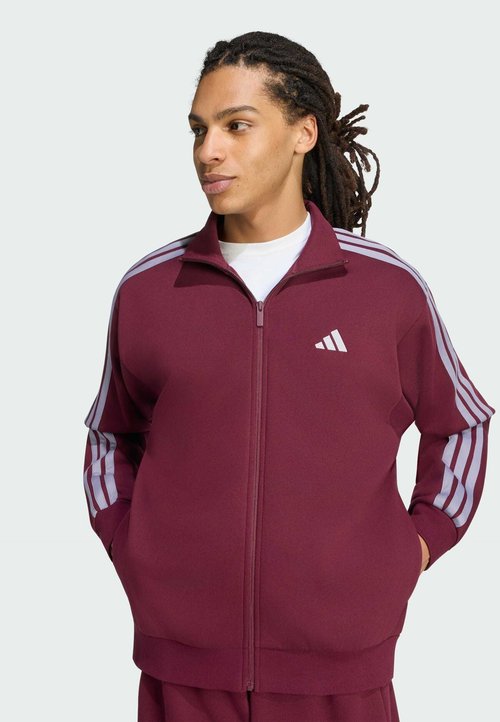 adidas FLEECE TRACKSUIT - Tracksuit - team maroon slate — photo 3